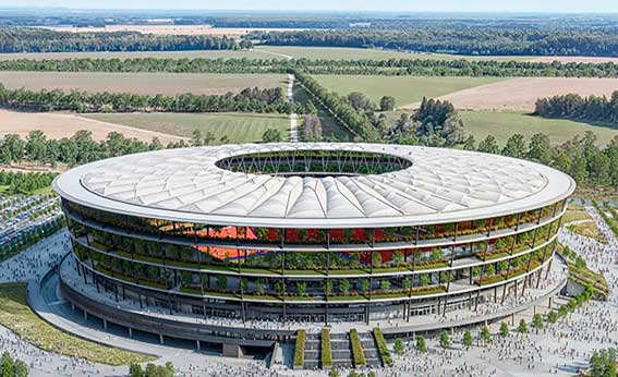 塞爾維亞國(guó)家足球場(chǎng)PTFE膜結(jié)構(gòu)項(xiàng)目